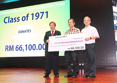 The Class of 1971 supporting the student welfare initiative.