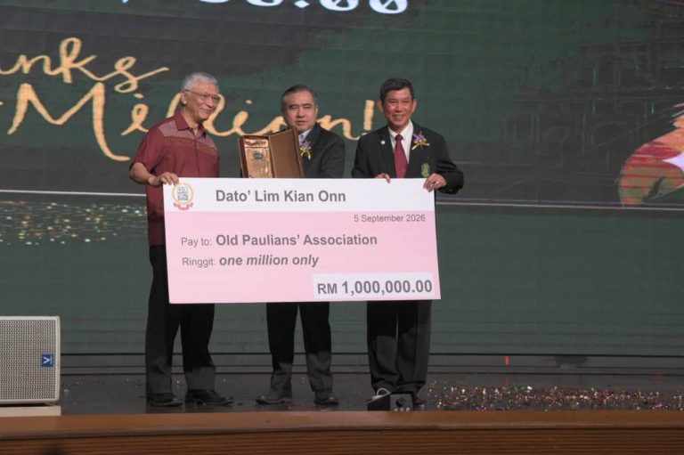 Dato’ Lim Kian Onn’s RM1,000,000 contribution to the Old Paulians’ Association